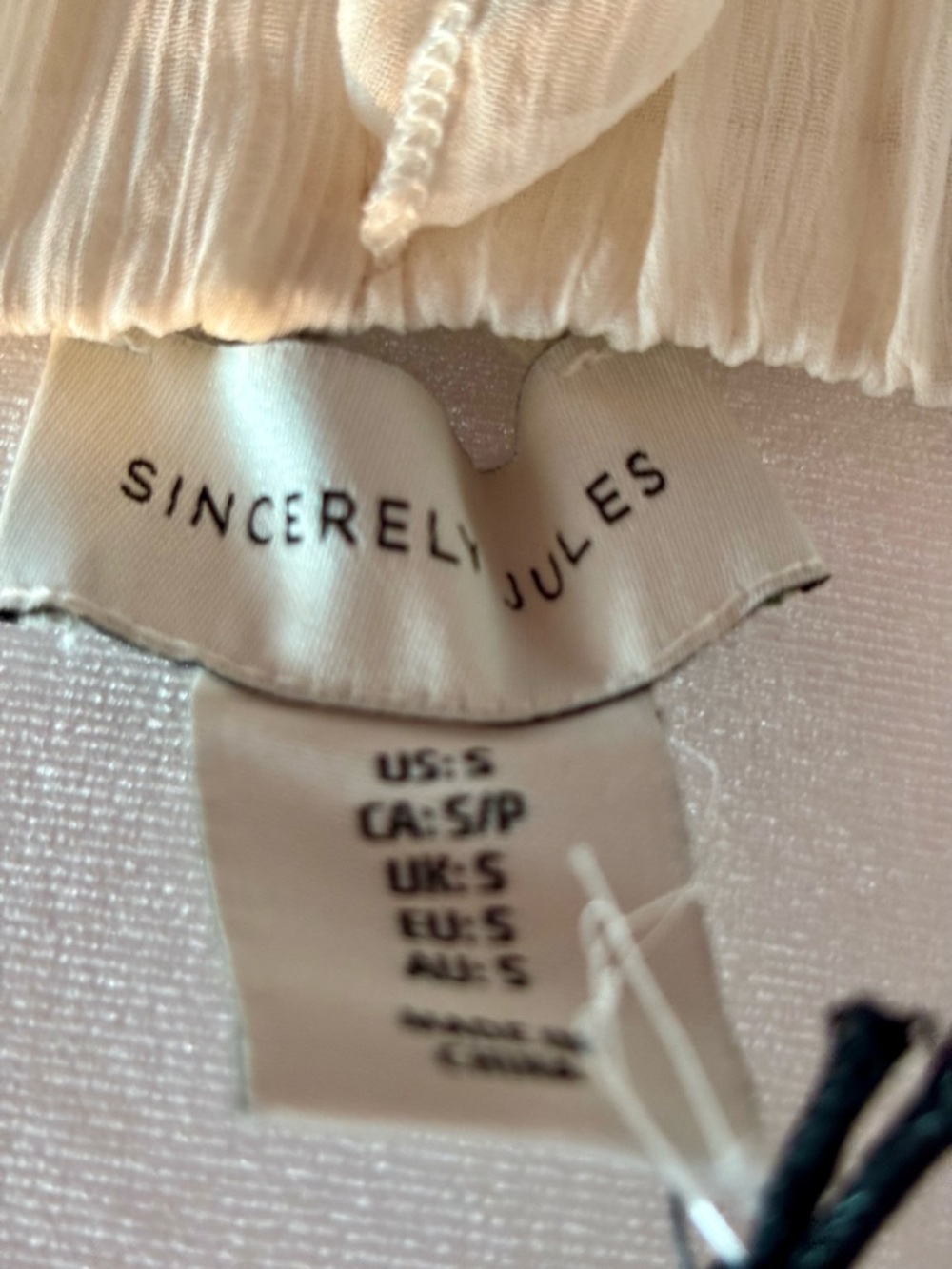 NWT Sincerely Jules Cream Ruffled Tiered Chiffon Midi Skirt - S - Picture 7 of 7